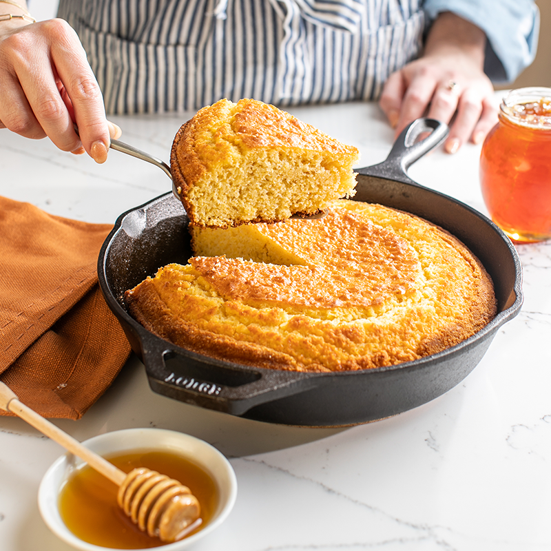 Cast-Iron Skillet Honey-Sweet Cornbread - Coogan's Kitchen