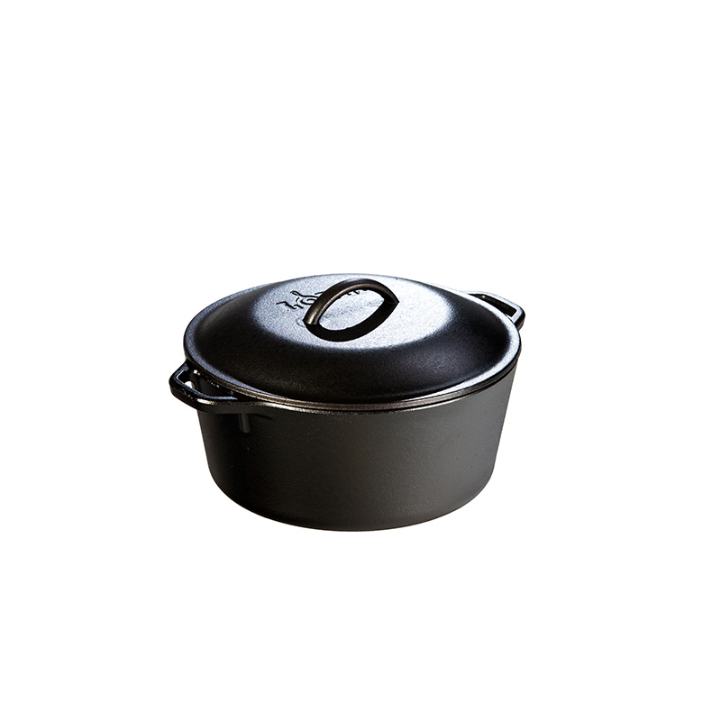 8 Ounce Mini Casserole Dish, 1 Mini Dutch Oven with Lid - Enameled, Round, Black Cast Iron Mini Cocotte, Heavy-Duty, for Baking, Braising, or Roasting