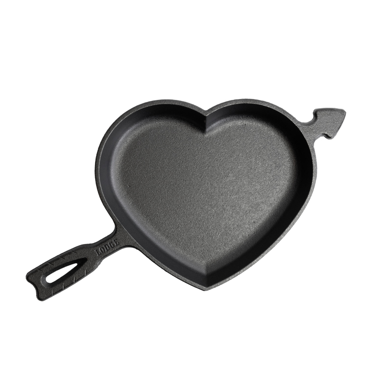 Heart Shaped Cast Iron Skillet 8” Valentines Seasoned Rustic