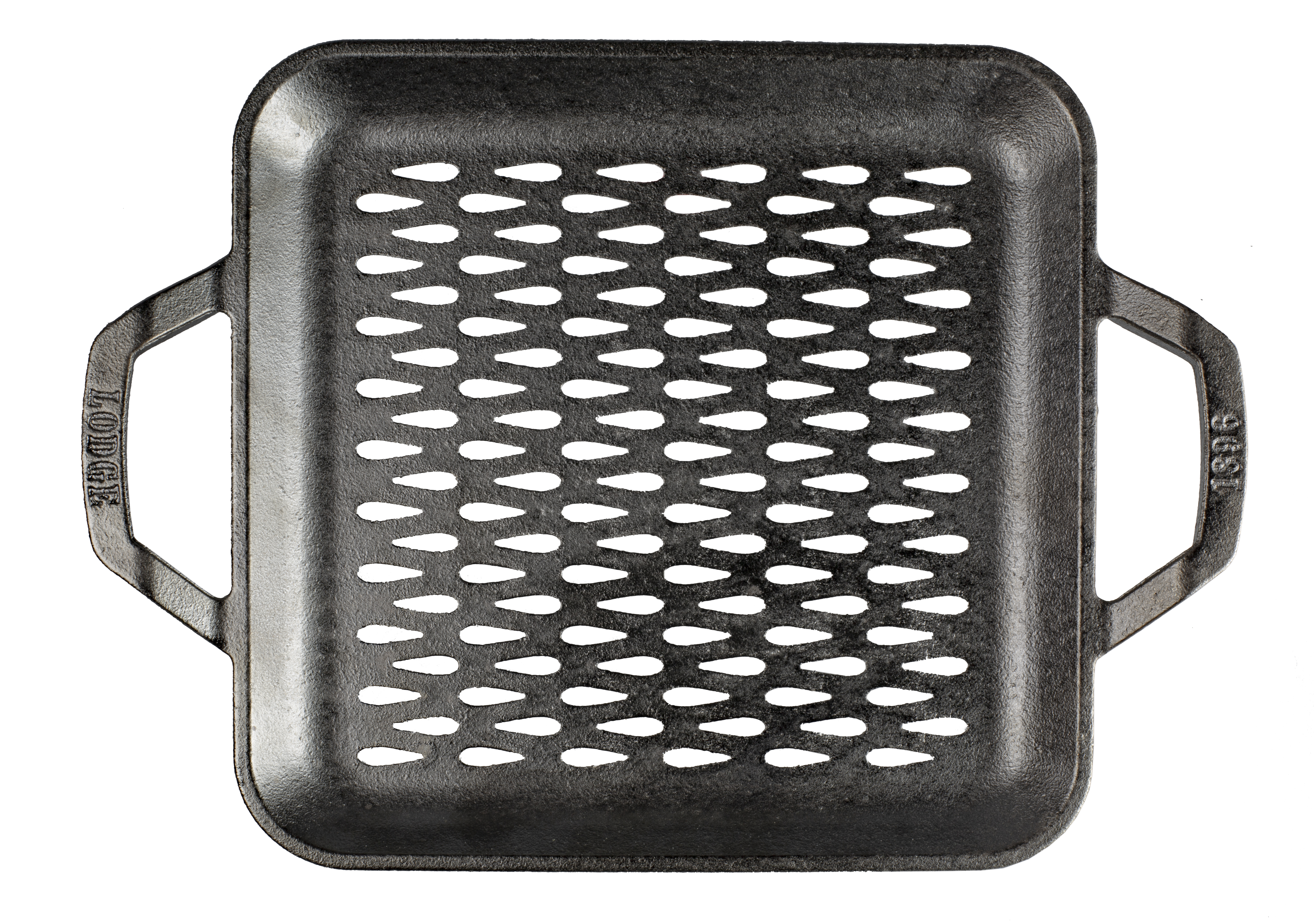 Lodge Chef Collection Square Cast Iron Grill Pan 11 Inch - World