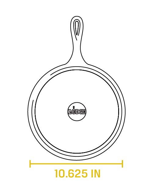 Lodge Cast Iron Griddle Skillet, 10.5