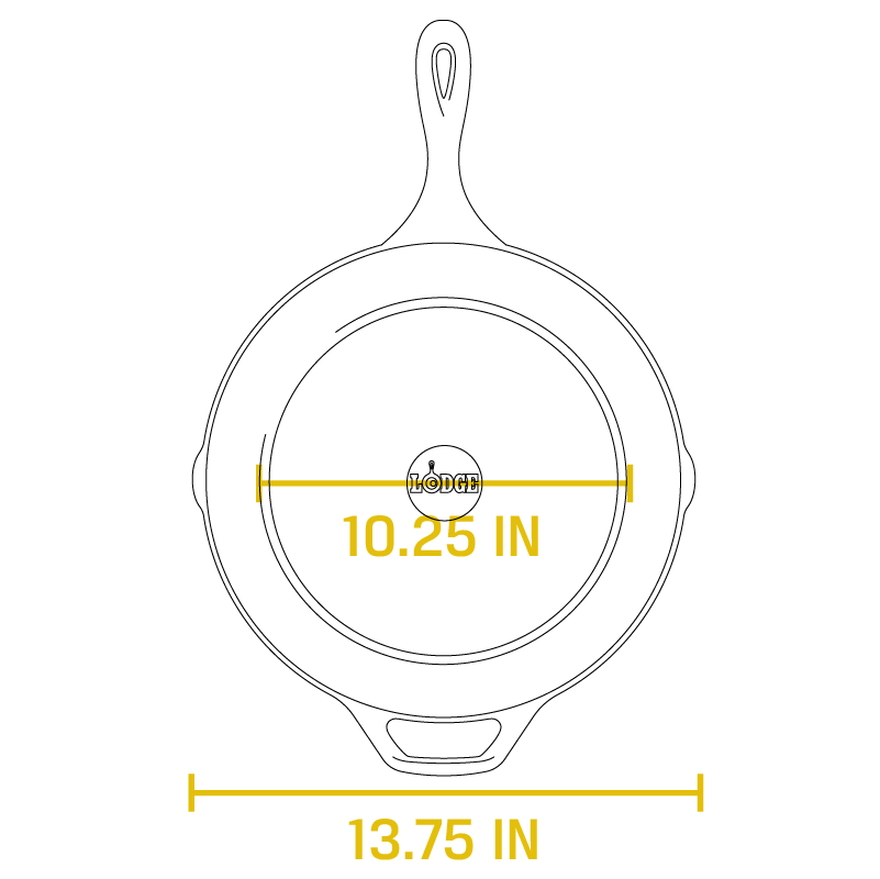 13.25 Inch Cast Iron Skillet