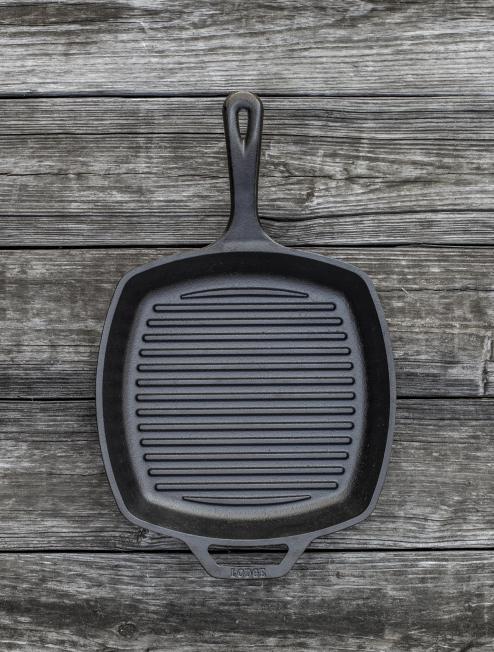 Lodge L8SGP3 10.5 inch Cast Iron Square Grill Pan for sale online 
