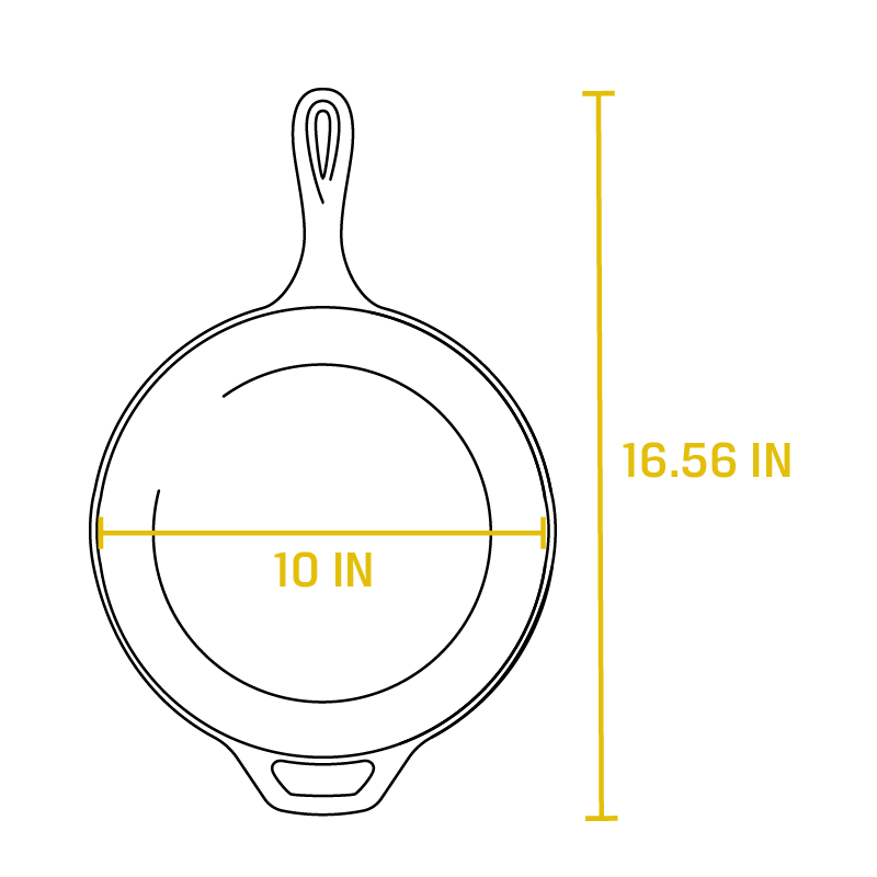 10.25 Inch / 3.2 Quart Cast Iron Deep Skillet