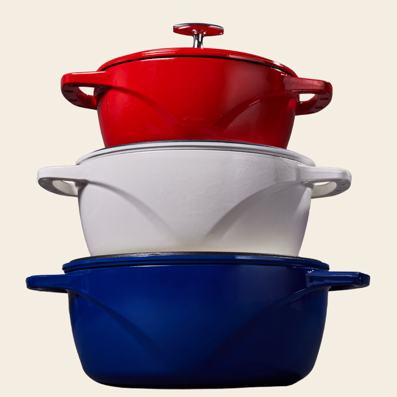 Lodge EC6D33 Enameled Cast-Iron Dutch Oven with Cover, Blue, 6 Qt – Toolbox  Supply